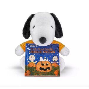 Kohl's Cares® Peanuts Snoopy Pumpkin Plush Toy and Book Bundle NWT